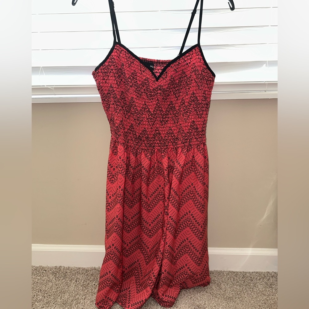 Dark Salmon Printed Dress